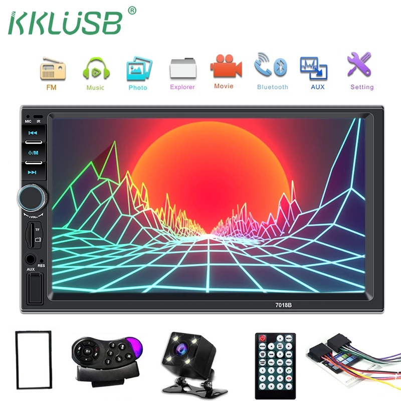 7018B Autoradio 2 din car radio 2Din 7" HD Touch Screen Multimedia player 12V car Stereo Mirror Link Bluetooth Rear View Camera
7018B Autoradio 2 din car radio 2Din 7" HD Touch Screen Multimedia player 12V car Stereo Mirror Link Bluetooth Rear View Camera