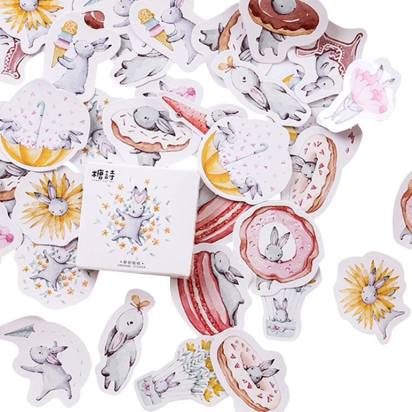 45 Pcs/pack Lovely Rabbit with food Sticker Simple Mini Paper Sticker Decoration DIY Ablum Diary Scrapbooking Label Sticker
45 Pcs/pack Lovely Rabbit with food Sticker Simple Mini Paper Sticker Decoration DIY Ablum Diary Scrapbooking Label Sticker