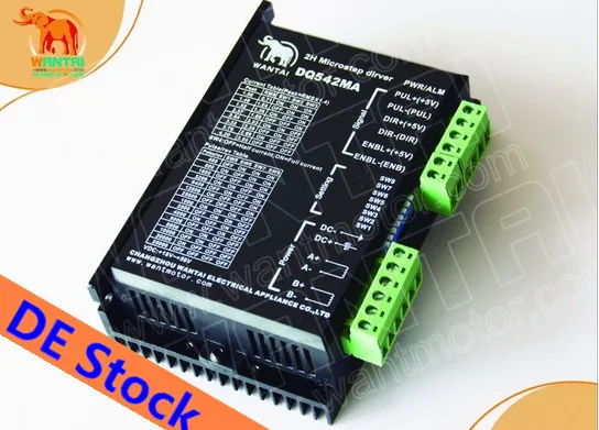 US EU FREE! Wantai Stepper Motor Driver DQ542MA 4.2A 50V 128micro CNC Router Engraving Grind Foam For Nema 23 motor
US EU FREE! Wantai Stepper Motor Driver DQ542MA 4.2A 50V 128micro CNC Router Engraving Grind Foam For Nema 23 motor