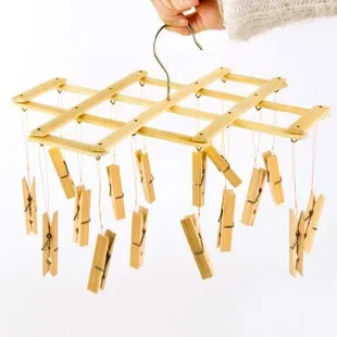 Multifunction Wooden Fold Clips 16 Wind Proff Underwear Sock Drying Rack Frame Clothes Hanger Perchas Ropa
Multifunction Wooden Fold Clips 16 Wind Proff Underwear Sock Drying Rack Frame Clothes Hanger Perchas Ropa