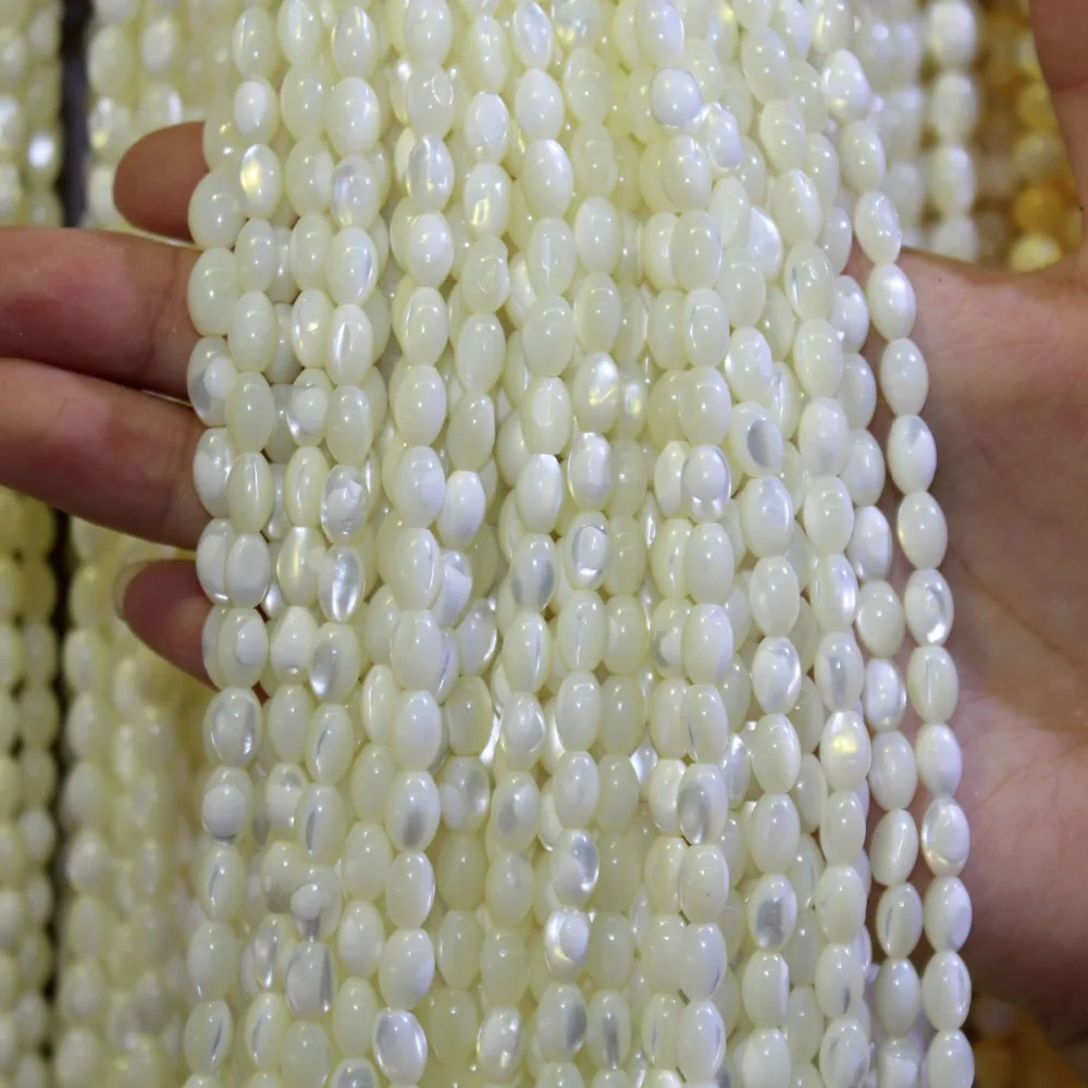 Natural Rice shape Trochus Top Shell Stone White Beads For Jewelry Making DIY Bracelet Necklace 4*7/5*8/6*9 mm Strand 15''
Natural Rice shape Trochus Top Shell Stone White Beads For Jewelry Making DIY Bracelet Necklace 4*7/5*8/6*9 mm Strand 15''