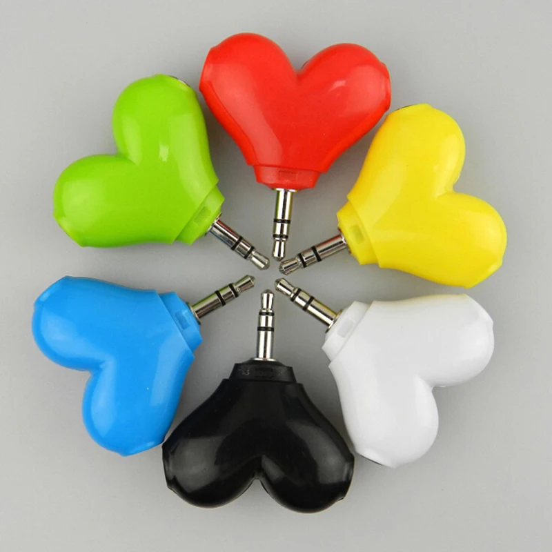 Mini Cute Heart-shaped 3.5mm Double Jack Adapter To Earphone Connector For IPhone 6s MP3 Player Splitter Adapter
Mini Cute Heart-shaped 3.5mm Double Jack Adapter To Earphone Connector For IPhone 6s MP3 Player Splitter Adapter