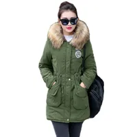 New Long Parkas Female Womens Winter Jacket Coat Thick Cotton Warm Jacket Womens Outwear Parkas Plus Size Fur Coat 2018 image