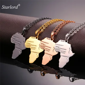 Starlord Africa Map Pendant & Chain Gold/Silver/Black Color African Necklace For Men/Women Ethnic Jewelry Gift P873
Starlord Africa Map Pendant & Chain Gold/Silver/Black Color African Necklace For Men/Women Ethnic Jewelry Gift P873