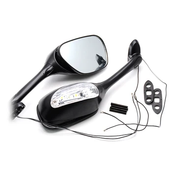 Motorcycle ABS Side Rearview Mirrors With Turn Signal Light For Suzuki GSXR GSXR1000 2005-2008 GSXR600/750 2006-2010 
Motorcycle ABS Side Rearview Mirrors With Turn Signal Light For Suzuki GSXR GSXR1000 2005-2008 GSXR600/750 2006-2010