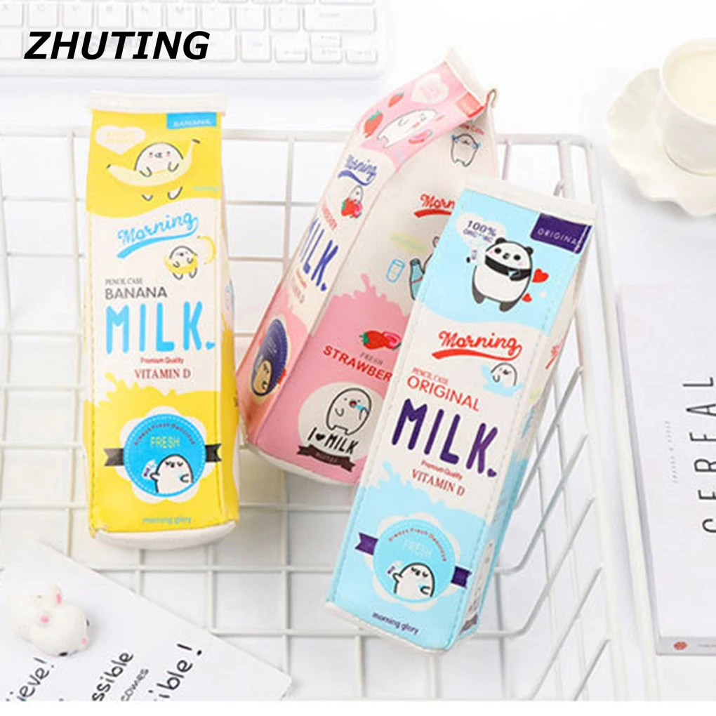 Cartoon Milk Bottle Student Pencil Case Bag Cute PU Pen Bag Storage Pouch Office School Supplies
Cartoon Milk Bottle Student Pencil Case Bag Cute PU Pen Bag Storage Pouch Office School Supplies