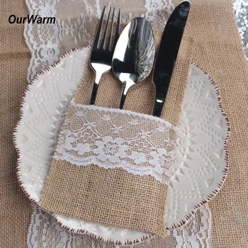 OurWarm Vintage Wedding Decoration 10Pcs Tableware Pouch Cutlery Holder Burlap Lace Rustic Decor Disposable Party Tableware
OurWarm Vintage Wedding Decoration 10Pcs Tableware Pouch Cutlery Holder Burlap Lace Rustic Decor Disposable Party Tableware