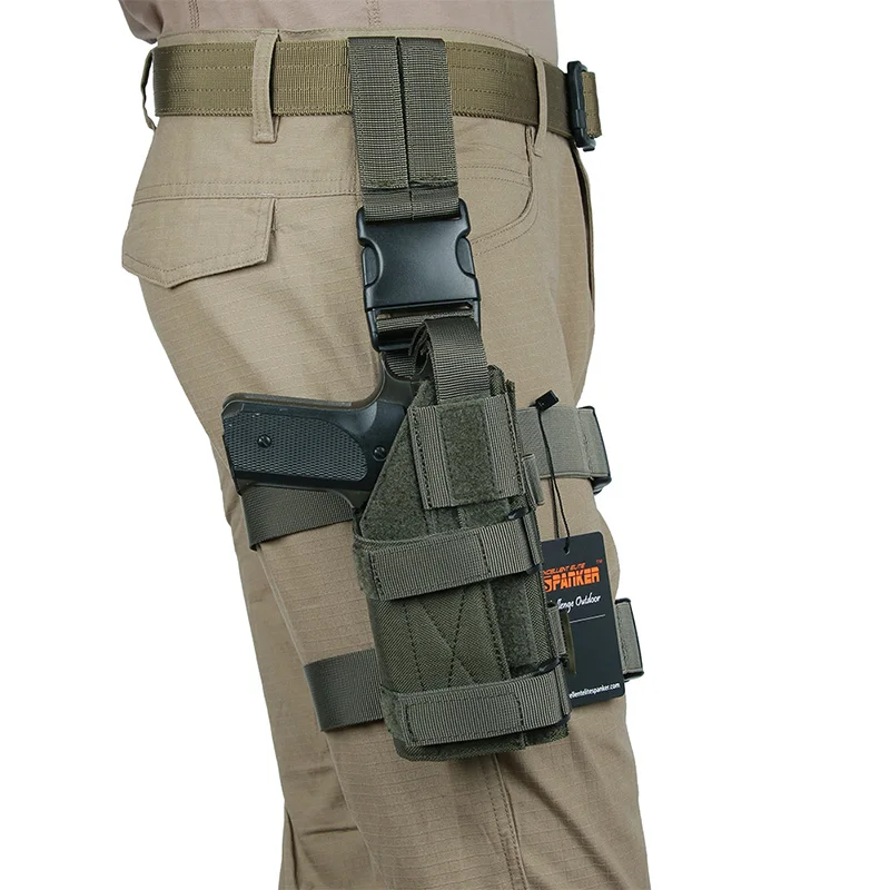 Military Tactical Mini Drop Leg Panel with Universal Pistol Holster Outdoor Hunting Hanging Suit Equip Military Tactical Mini Drop Leg Panel with Universal Pistol Holster Outdoor Hunting Hanging Suit Equip