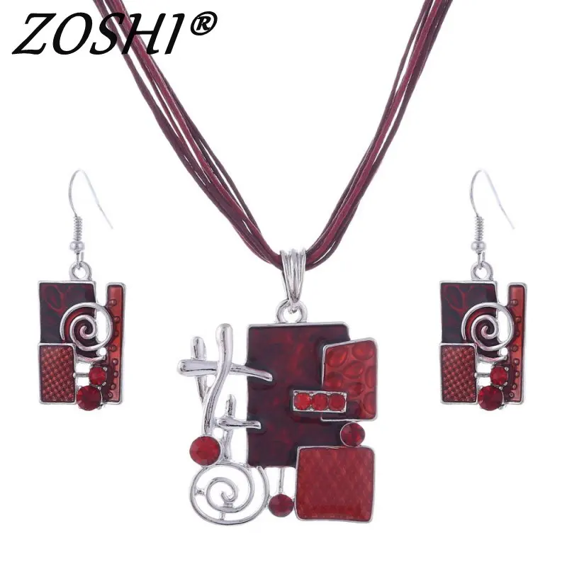 ZOSHI Fashion Jewelry Set Multilayer Leather Chain Pendant Necklaces Drop Earrings Jewelry Sets Women Wholesale Necklace Set
ZOSHI Fashion Jewelry Set Multilayer Leather Chain Pendant Necklaces Drop Earrings Jewelry Sets Women Wholesale Necklace Set