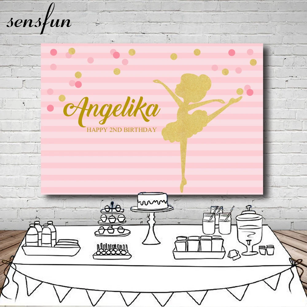 Sensfun Gold Dance Girl Ballerina Backdrop Pink Theme Polka Dots Children Birthday Party Backgrounds For Photo Studio 7x5FT
Sensfun Gold Dance Girl Ballerina Backdrop Pink Theme Polka Dots Children Birthday Party Backgrounds For Photo Studio 7x5FT
