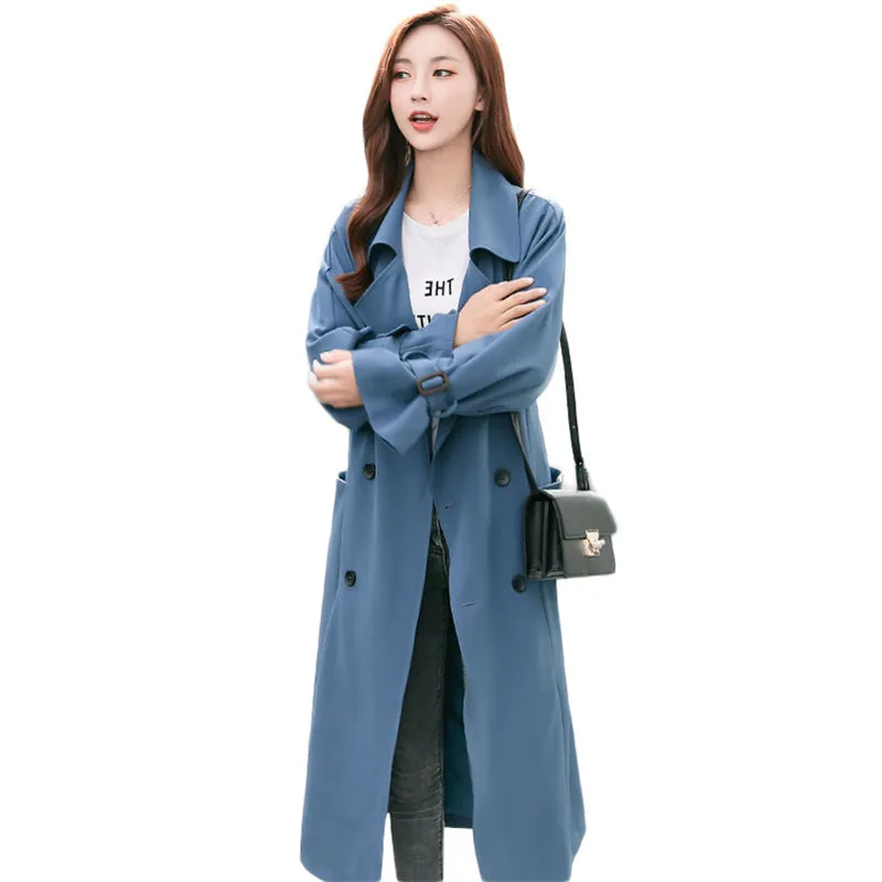 2019 Spring Autumn New Women Cassic Simple Maxi Long Windbreaker Female Double-Breasted Trench Coat Outerwear Manteau Femme M224
2019 Spring Autumn New Women Cassic Simple Maxi Long Windbreaker Female Double-Breasted Trench Coat Outerwear Manteau Femme M224