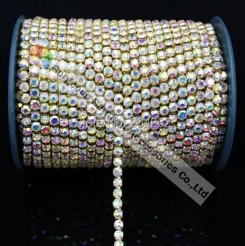 10yards High Quality SS16 Crystal AB Close Set crystal chain rhinestone diamante trim for DIY browband Garment hair accessories
10yards High Quality SS16 Crystal AB Close Set crystal chain rhinestone diamante trim for DIY browband Garment hair accessories