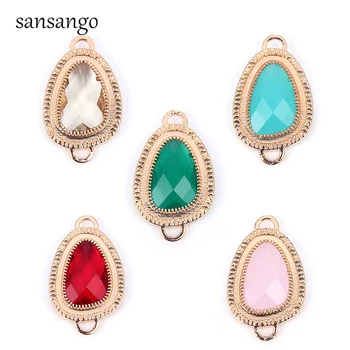 5 Pcs Golden Frame Red Blue Green Multiple Color Crystal Alloy Bracelt Connectors For DIY Fashion Jewelry Making Charms Necklace
5 Pcs Golden Frame Red Blue Green Multiple Color Crystal Alloy Bracelt Connectors For DIY Fashion Jewelry Making Charms Necklace