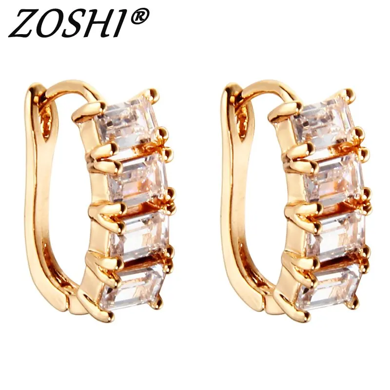 ZOSHI Brand Fashion Small Huggie Hoop Earrings for Women Square Zirconia Crystal Earing Jewelry 2018 Gold Ear Jewelry
ZOSHI Brand Fashion Small Huggie Hoop Earrings for Women Square Zirconia Crystal Earing Jewelry 2018 Gold Ear Jewelry