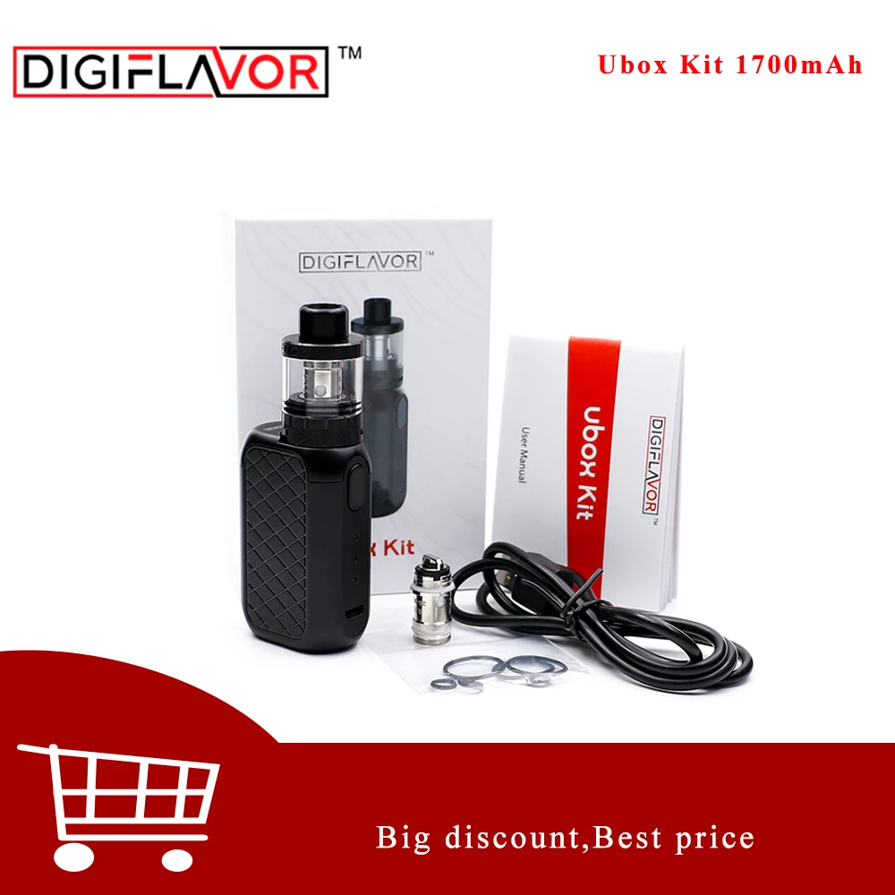 Original Digiflavor Ubox Kit updated version with 2ml Utank 1700mAh Capacity 28W Ubox MOD Electronic Cigarette starter kit
Original Digiflavor Ubox Kit updated version with 2ml Utank 1700mAh Capacity 28W Ubox MOD Electronic Cigarette starter kit