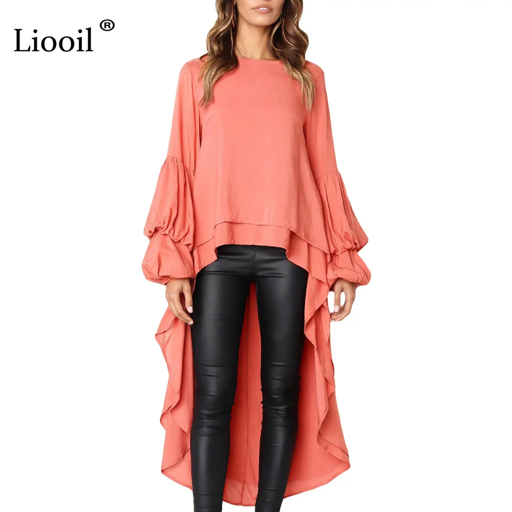 Liooil Plus Size Puff Sleeve Long Top 2018 Autumn Winter Women Shirt Woven Dovetail Hem Blusa O Neck Casual Loose Womens Tops
Liooil Plus Size Puff Sleeve Long Top 2018 Autumn Winter Women Shirt Woven Dovetail Hem Blusa O Neck Casual Loose Womens Tops