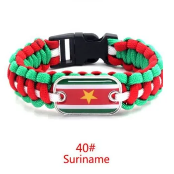 Suriname Flag Paracord Survival Bracelets & Bangles Friendship Gift For Man Womens Girls 10pcs/lot
Suriname Flag Paracord Survival Bracelets & Bangles Friendship Gift For Man Womens Girls 10pcs/lot