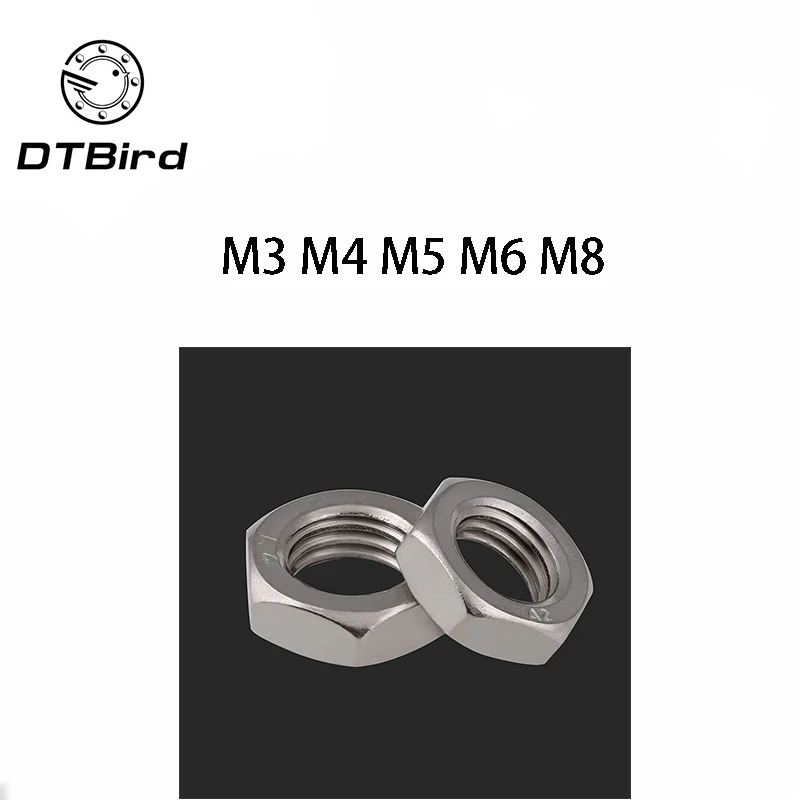50Pcs DIN439 GB6172 M3 M4 M5 M6 M8 304 Stainless Steel Hexagonal Nut Thin Hex Nuts
50Pcs DIN439 GB6172 M3 M4 M5 M6 M8 304 Stainless Steel Hexagonal Nut Thin Hex Nuts