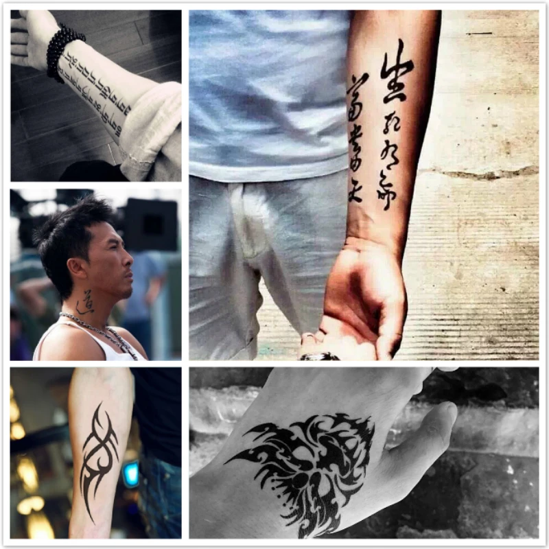 OCOOCOO 4PCS/SET 12*19Waterproof Black Totem Arm Tattoo For Men Fake Letters Chinese Character Tattoo Body Art Temporary Tattoo
OCOOCOO 4PCS/SET 12*19Waterproof Black Totem Arm Tattoo For Men Fake Letters Chinese Character Tattoo Body Art Temporary Tattoo