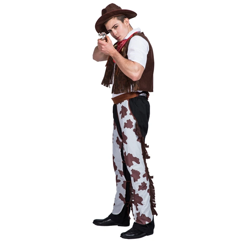 Western Rodeo Chaps Fancy Dress Halloween Costume NEW Wild West Cowboy