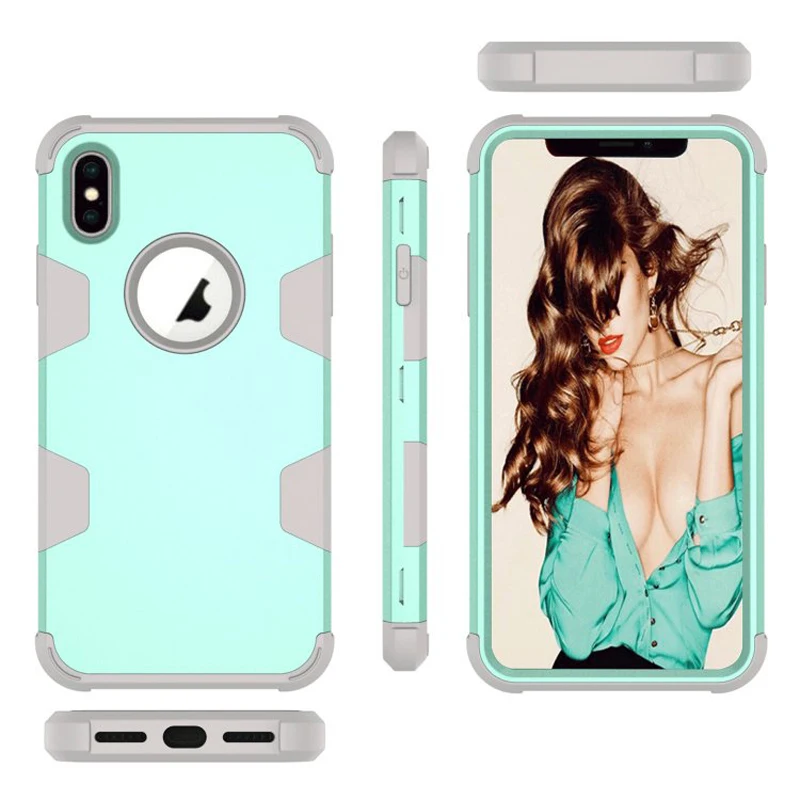 3-in-1 Dual Layer PC+Silicon Shock Resistant Phone Cases for iPhone XS MAX 6.5" Contrast color & Lifted Bezel Design Phone Cases
3-in-1 Dual Layer PC+Silicon Shock Resistant Phone Cases for iPhone XS MAX 6.5" Contrast color & Lifted Bezel Design Phone Cases