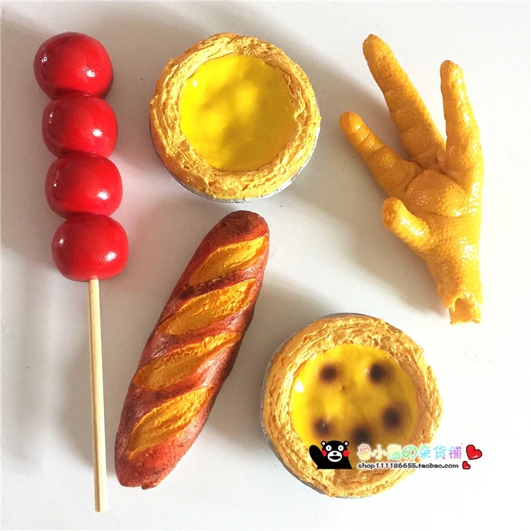 Snack Food Chicken Feet Ice-sugar Gourd Egg Tarts Baguette Fridge 3D Magnets Refrigerator Souvenir Sticker Home Decor
Snack Food Chicken Feet Ice-sugar Gourd Egg Tarts Baguette Fridge 3D Magnets Refrigerator Souvenir Sticker Home Decor