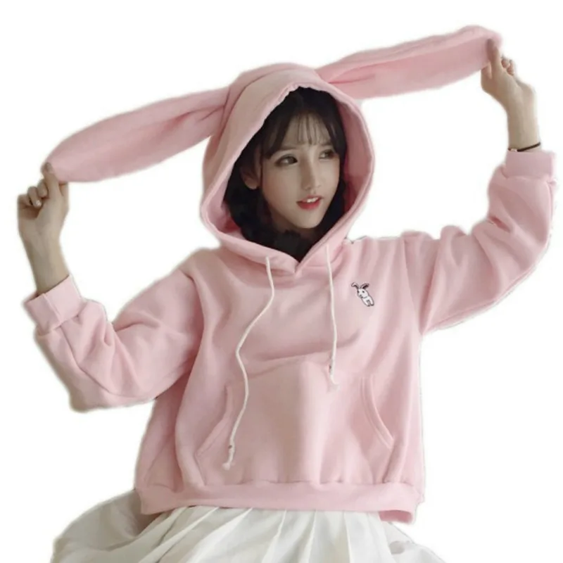 Autumn Hoodies Sweatshirt Women Female Animal Bunny Long Ears Pullover Tops Jumper Harajuku Kawaii Japanese Girls Cute Outwear
Autumn Hoodies Sweatshirt Women Female Animal Bunny Long Ears Pullover Tops Jumper Harajuku Kawaii Japanese Girls Cute Outwear