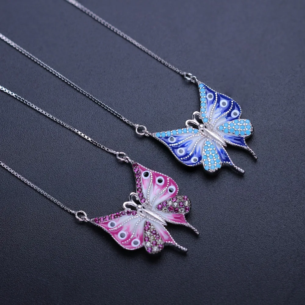 Newranos 925 Sterling Silver blue butterfly Pendant necklace colorful CZ Zirconias Enamel necklace women jewelry NYX0061242
Newranos 925 Sterling Silver blue butterfly Pendant necklace colorful CZ Zirconias Enamel necklace women jewelry NYX0061242