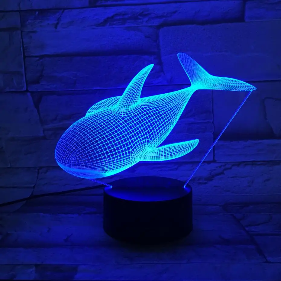 Whale LED Night Light 3D Illusion 7 Color Changing Decorative Light Child Kids Girl Gift Animals Fish Desk Night Lamp Bedside
Whale LED Night Light 3D Illusion 7 Color Changing Decorative Light Child Kids Girl Gift Animals Fish Desk Night Lamp Bedside