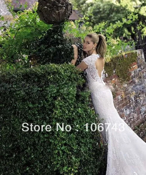 Free shipping 2013 new design MERMAID sweetheart backless Short Sleeve gown bridal lace beach wedding dresses custom size/color
Free shipping 2013 new design MERMAID sweetheart backless Short Sleeve gown bridal lace beach wedding dresses custom size/color