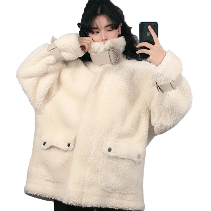 Winter Thick Trendy Big Size Jackets For Women Warm Faux Lambs wool Women's Jackets Pocket Long Sleeve Ladies Jacket Outerwear
Winter Thick Trendy Big Size Jackets For Women Warm Faux Lambs wool Women's Jackets Pocket Long Sleeve Ladies Jacket Outerwear