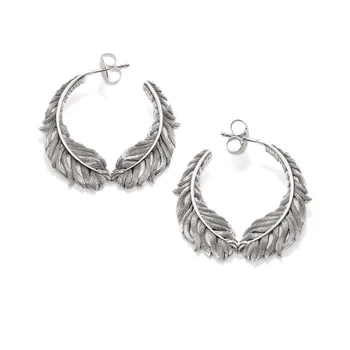 925 Sterling Silver Feather Earrings Ear Studs, Fashion Thomas Style Earring Jewelry Romantic Earings Bohemia Ts Gift for Women
925 Sterling Silver Feather Earrings Ear Studs, Fashion Thomas Style Earring Jewelry Romantic Earings Bohemia Ts Gift for Women