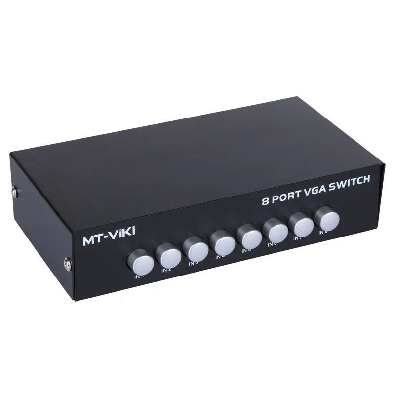 Hot MT-VIKI 8 Port VGA Switch without USB 8 Input 1 Output VGA Video Selector 8 Computers Share One Monitor Maituo MT-15-8H
Hot MT-VIKI 8 Port VGA Switch without USB 8 Input 1 Output VGA Video Selector 8 Computers Share One Monitor Maituo MT-15-8H