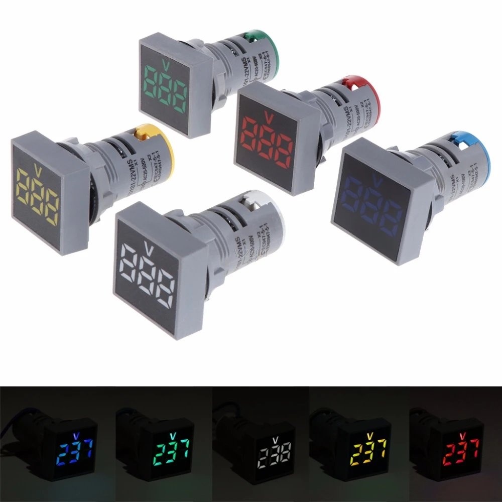 22MM AC 12-500V Voltmeter Square Panel LED Digital Voltage Meter Indicator Light Drop ship
22MM AC 12-500V Voltmeter Square Panel LED Digital Voltage Meter Indicator Light Drop ship
