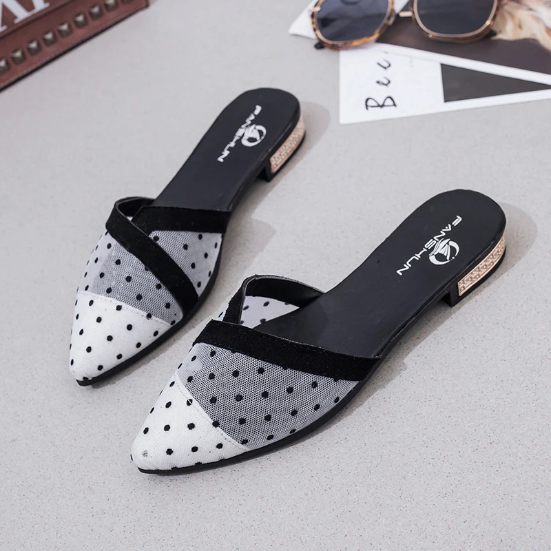 Moxxy Women Sandals Pointed toe Slippers Women Lace Mules Shoes Woman Low Flats heel Summer Slides Outside Slippers Flips Flops
Moxxy Women Sandals Pointed toe Slippers Women Lace Mules Shoes Woman Low Flats heel Summer Slides Outside Slippers Flips Flops