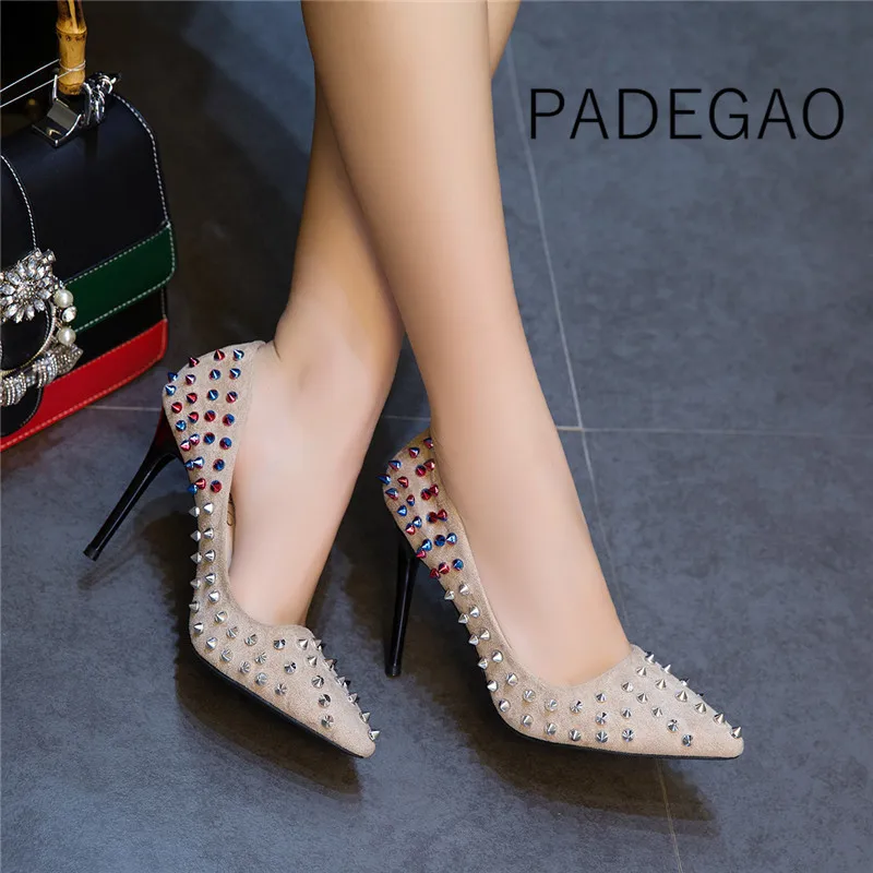 Rivet Spring Wedding Flock Sexy Fashion Women Shoes Pionted Toe Thin Super High Heel Women Shoes
Rivet Spring Wedding Flock Sexy Fashion Women Shoes Pionted Toe Thin Super High Heel Women Shoes