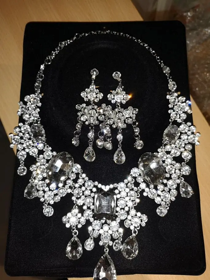 Fashion crystal necklace jewelry sets necklace & earrings set Ear clip earrings wedding jewelry set Ear clip earrings
Fashion crystal necklace jewelry sets necklace & earrings set Ear clip earrings wedding jewelry set Ear clip earrings