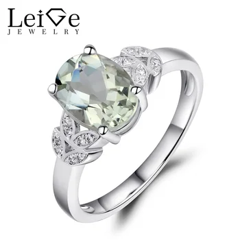 Leige Jewelry Wedding Rings for Women 925 Sterling Silver Natural Green Amethyst Ring Oval Cut Prong Setting Anniversary Gift
Leige Jewelry Wedding Rings for Women 925 Sterling Silver Natural Green Amethyst Ring Oval Cut Prong Setting Anniversary Gift