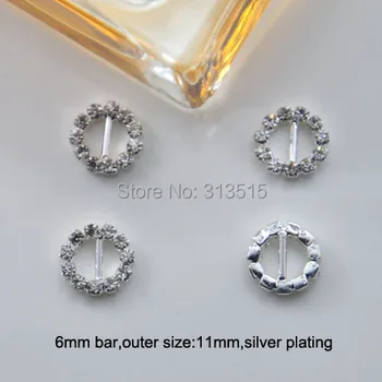 (M0163-6mm inner bar) round rhinestone ribbon slider for invitation card, silver or gold plating
(M0163-6mm inner bar) round rhinestone ribbon slider for invitation card, silver or gold plating