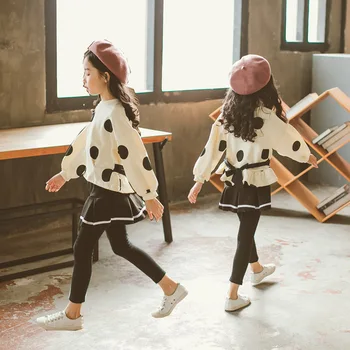 girls clothing long sleeve cute suit polka dot sweatshirt +skirt leggings 2 pieces children clothing sets 2018
girls clothing long sleeve cute suit polka dot sweatshirt +skirt leggings 2 pieces children clothing sets 2018