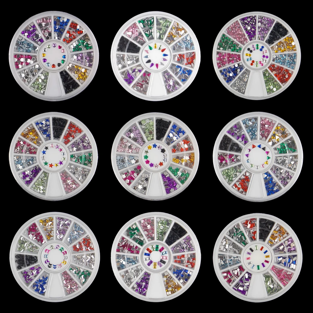 Tignish 12Colors/Wheel Round Flat Shaped Nail Art Rhinestones Decoration For UV Gel Phone Laptop DIY Nail Sticker Tools
Tignish 12Colors/Wheel Round Flat Shaped Nail Art Rhinestones Decoration For UV Gel Phone Laptop DIY Nail Sticker Tools