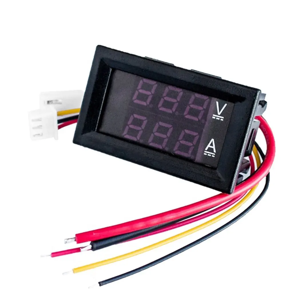 DC 0-100V Digital DC Amp Volt Ammeter Voltmeter Ampere 2 in 1 2-color LED Voltage Current Measure Board
DC 0-100V Digital DC Amp Volt Ammeter Voltmeter Ampere 2 in 1 2-color LED Voltage Current Measure Board