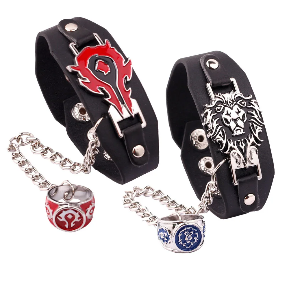 Pop Game WOW collection Gothic Punk Bracelet wow The Horde logo PU leather Bracelet red black accessories jewelry Souvenirs Gift
Pop Game WOW collection Gothic Punk Bracelet wow The Horde logo PU leather Bracelet red black accessories jewelry Souvenirs Gift