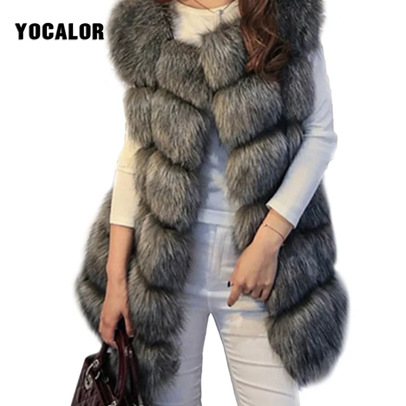 Faux Fur Coat Female Fur Vest Luxury Silver Fox High Quality Warm Winter Women's Jacket Gilet Veste 4XL Outerwear Coats
Faux Fur Coat Female Fur Vest Luxury Silver Fox High Quality Warm Winter Women's Jacket Gilet Veste 4XL Outerwear Coats