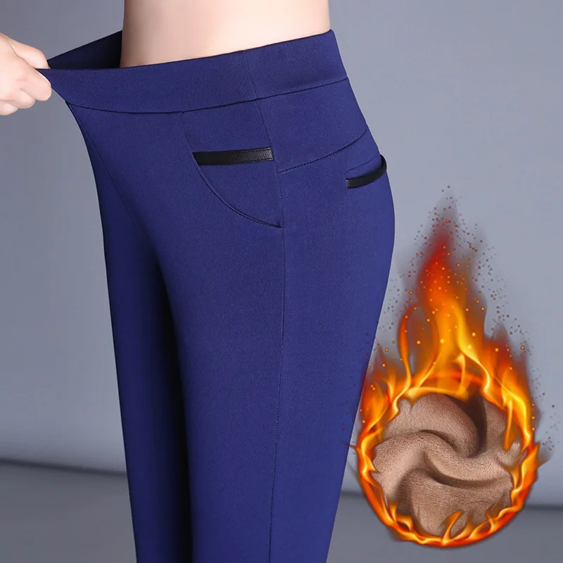 Winter High Elastic Waist Pants Plus Velvet Thicken Women's Leggings Warm Plus Size Cashmere Thick Trousers Female
Winter High Elastic Waist Pants Plus Velvet Thicken Women's Leggings Warm Plus Size Cashmere Thick Trousers Female