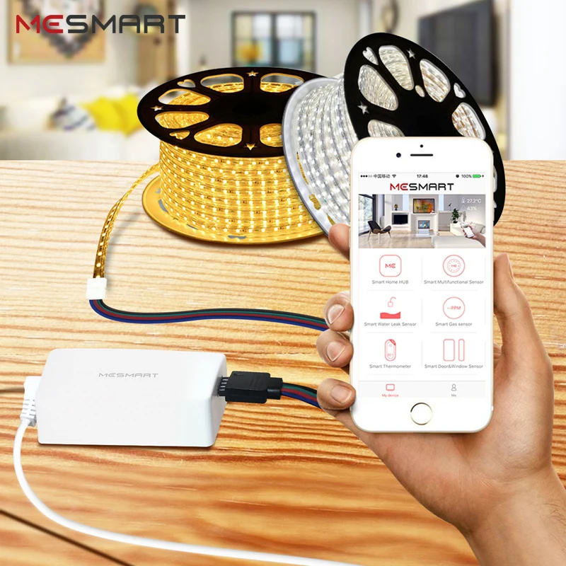 MESMART Smart Module for Waterproof 5050 RGB LED Strip Remote Controlled by App Set 16 Million Colors Light on/off Schedule Cool
MESMART Smart Module for Waterproof 5050 RGB LED Strip Remote Controlled by App Set 16 Million Colors Light on/off Schedule Cool
