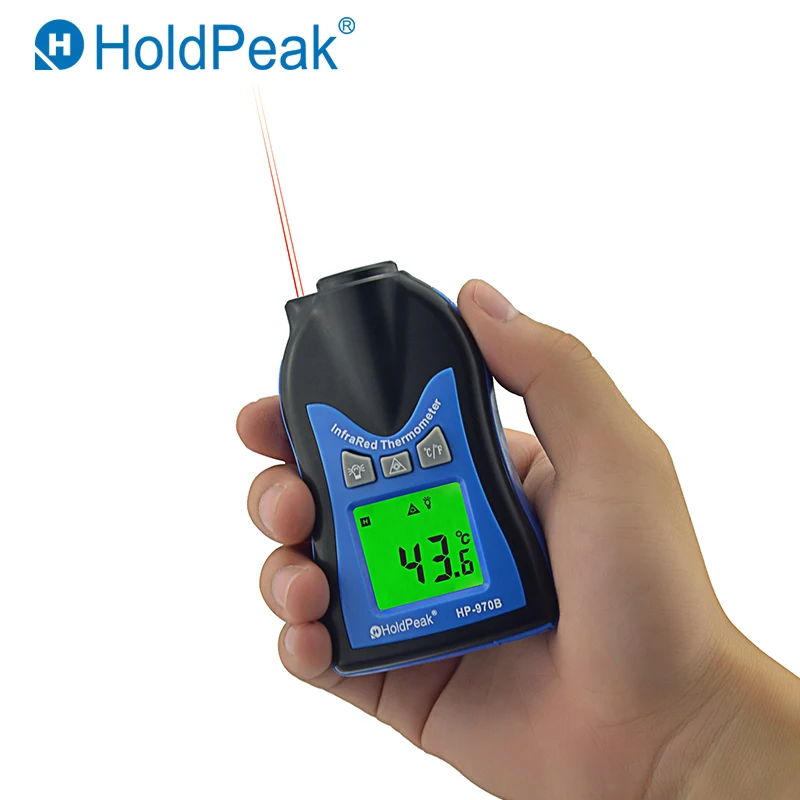 HoldPeak HP-970B Portable Non Contact Digital Infrared Thermometer Mini Weather Station Tester Laser Termometro Instrument Tools
HoldPeak HP-970B Portable Non Contact Digital Infrared Thermometer Mini Weather Station Tester Laser Termometro Instrument Tools