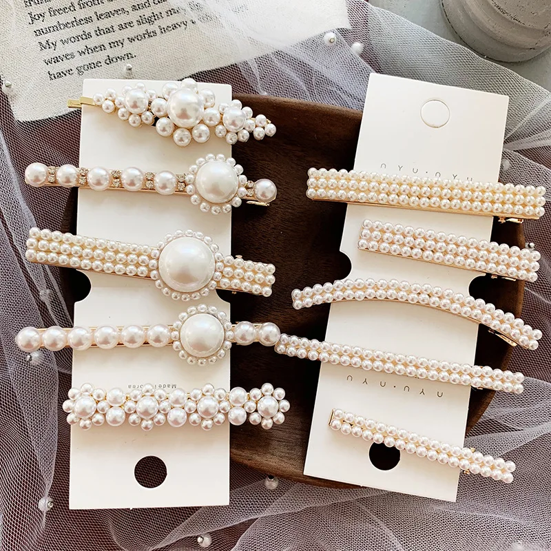 LUBOV Korea Vintage Imitiation Pearl Hairpins for Women Girls Flower Shape Rhinestones Hair Accessories Long Barrettes
LUBOV Korea Vintage Imitiation Pearl Hairpins for Women Girls Flower Shape Rhinestones Hair Accessories Long Barrettes