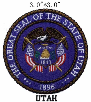 Utah State Seal 3.0"wide embroidery patch for customized stitch logo/briquedos/clothing patch
Utah State Seal 3.0"wide embroidery patch for customized stitch logo/briquedos/clothing patch