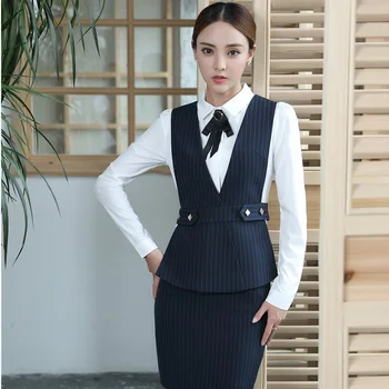 New Fashion Striped Autumn Formal Blazer Suits With Vest And Skirt Business Women Professional Blazers Plus Size 4XL
New Fashion Striped Autumn Formal Blazer Suits With Vest And Skirt Business Women Professional Blazers Plus Size 4XL